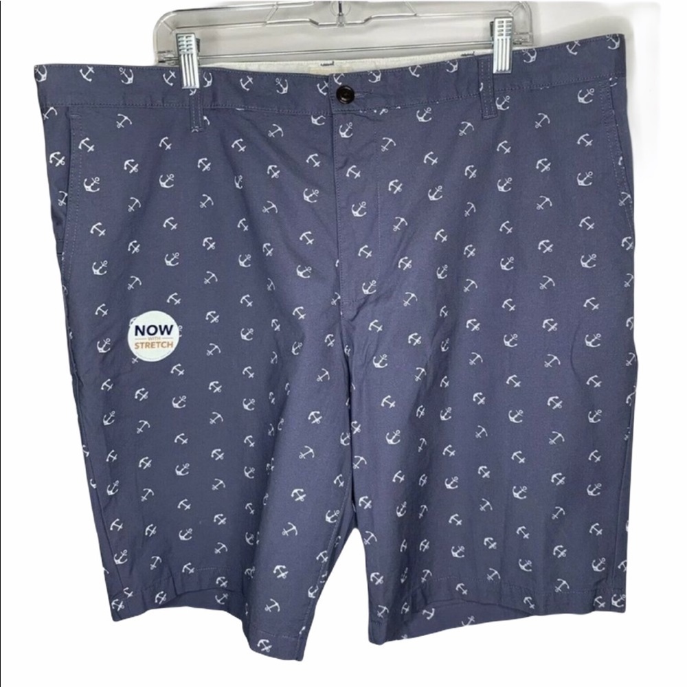 New Dockers Mens Casual Shorts Size 42 Blue Anchor